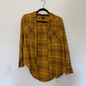 Topshop mustard yellow flannel